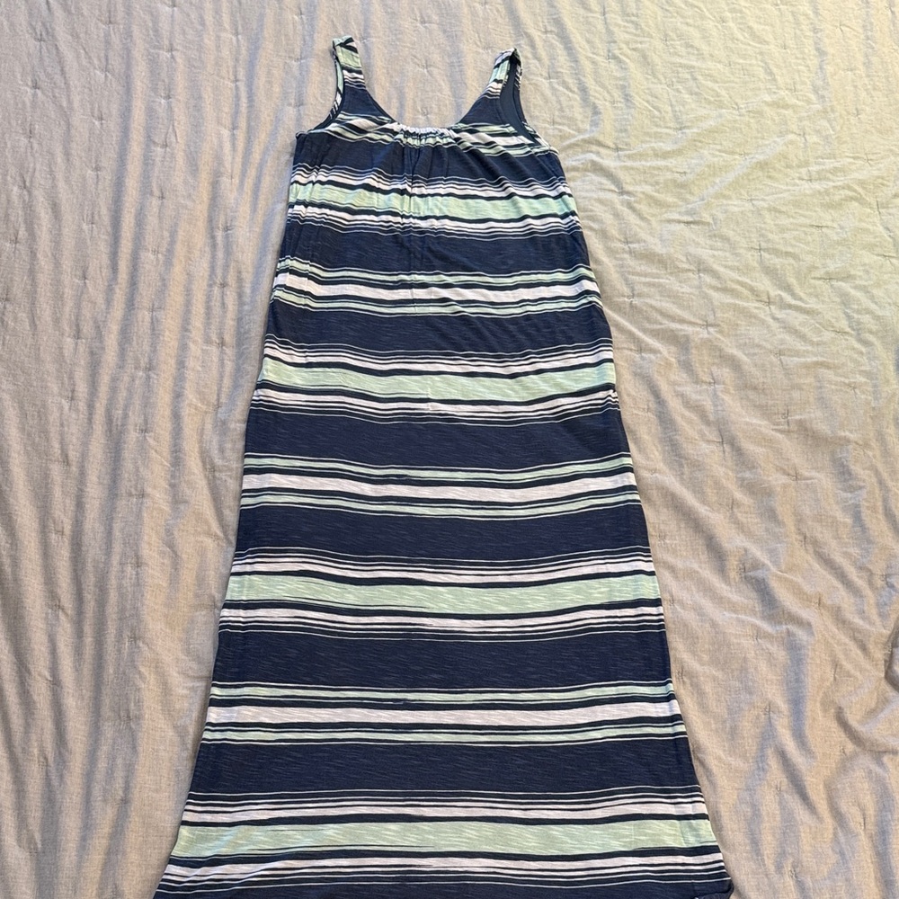 Splendid Navy and White Striped Maxi Dress size XS